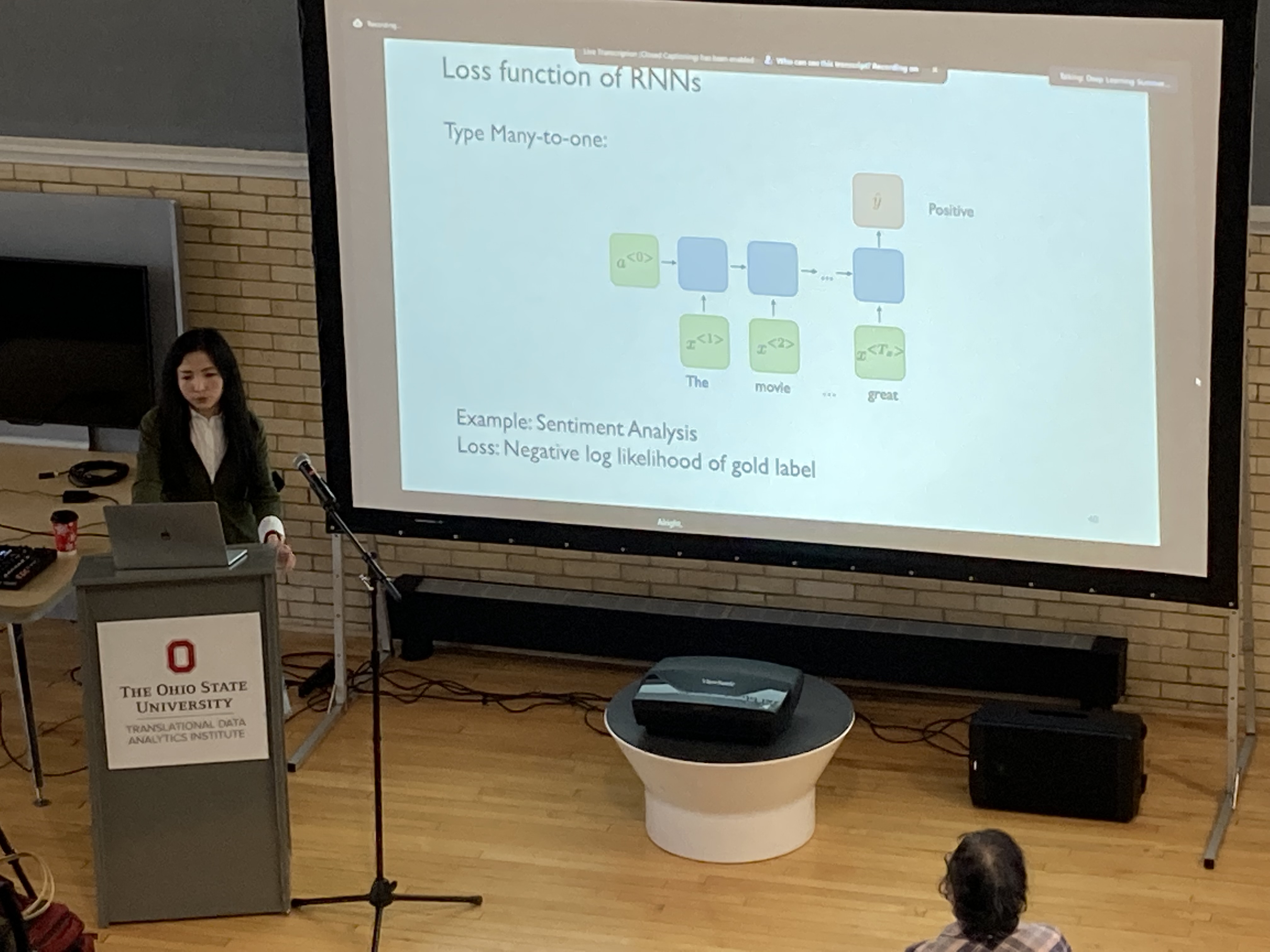 Inaugural TDAI Deep Learning Summer School Translational Data 