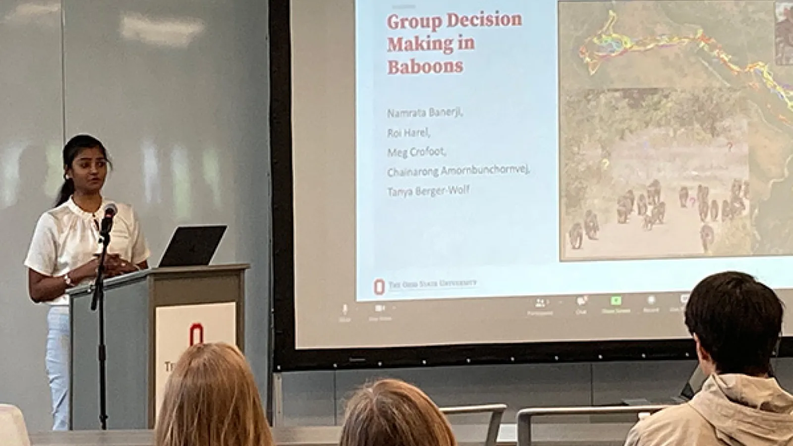 Namrata Banerji presents research on Group Decision Making in Baboons