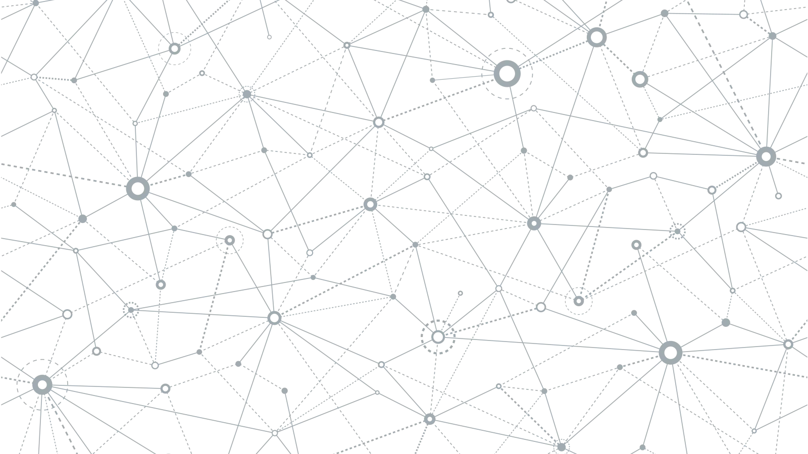 Network illustration with different types of circles connected by lines