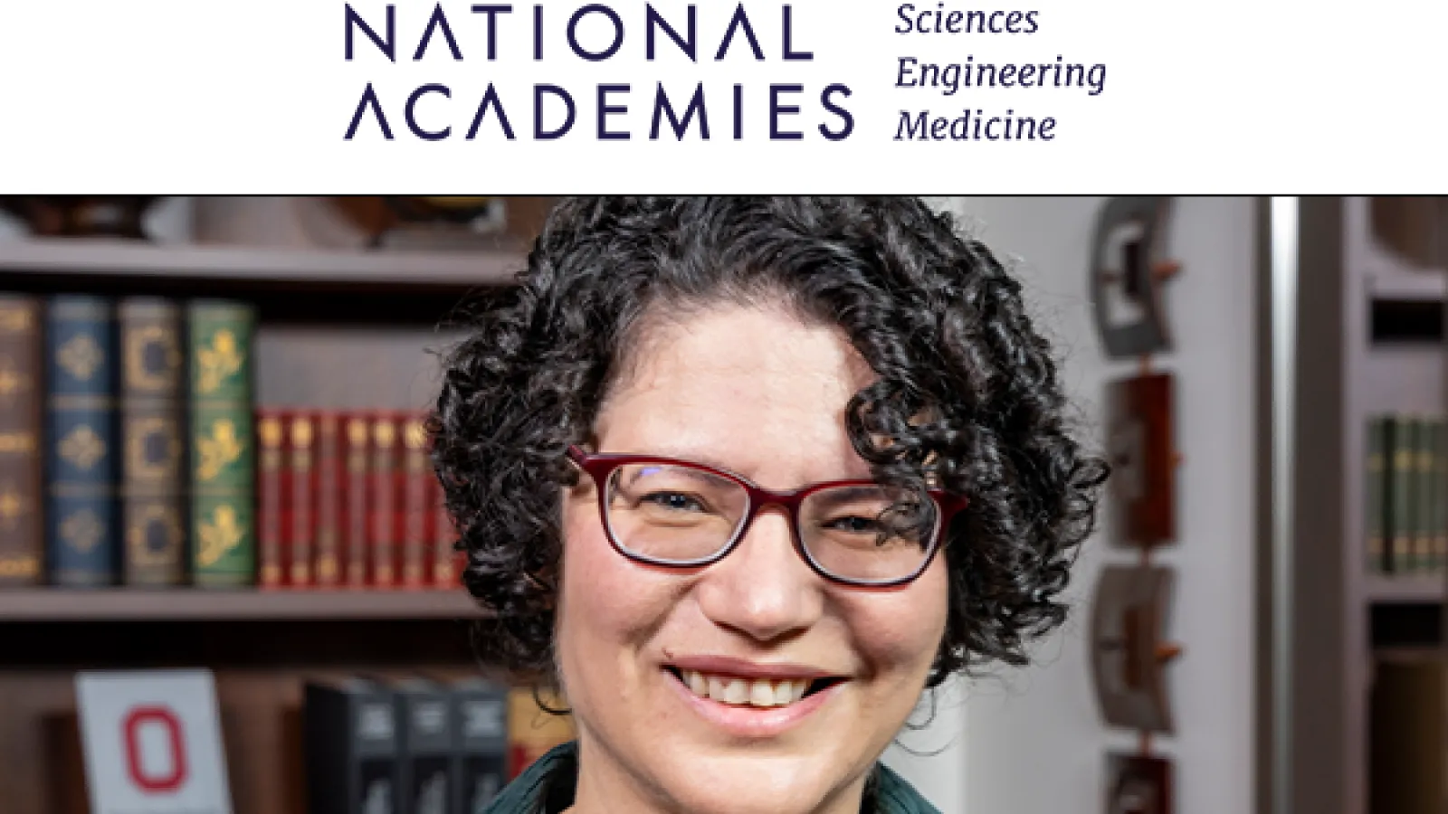 Headshot of Tanya Berger-Wolf below the logo for National Academies