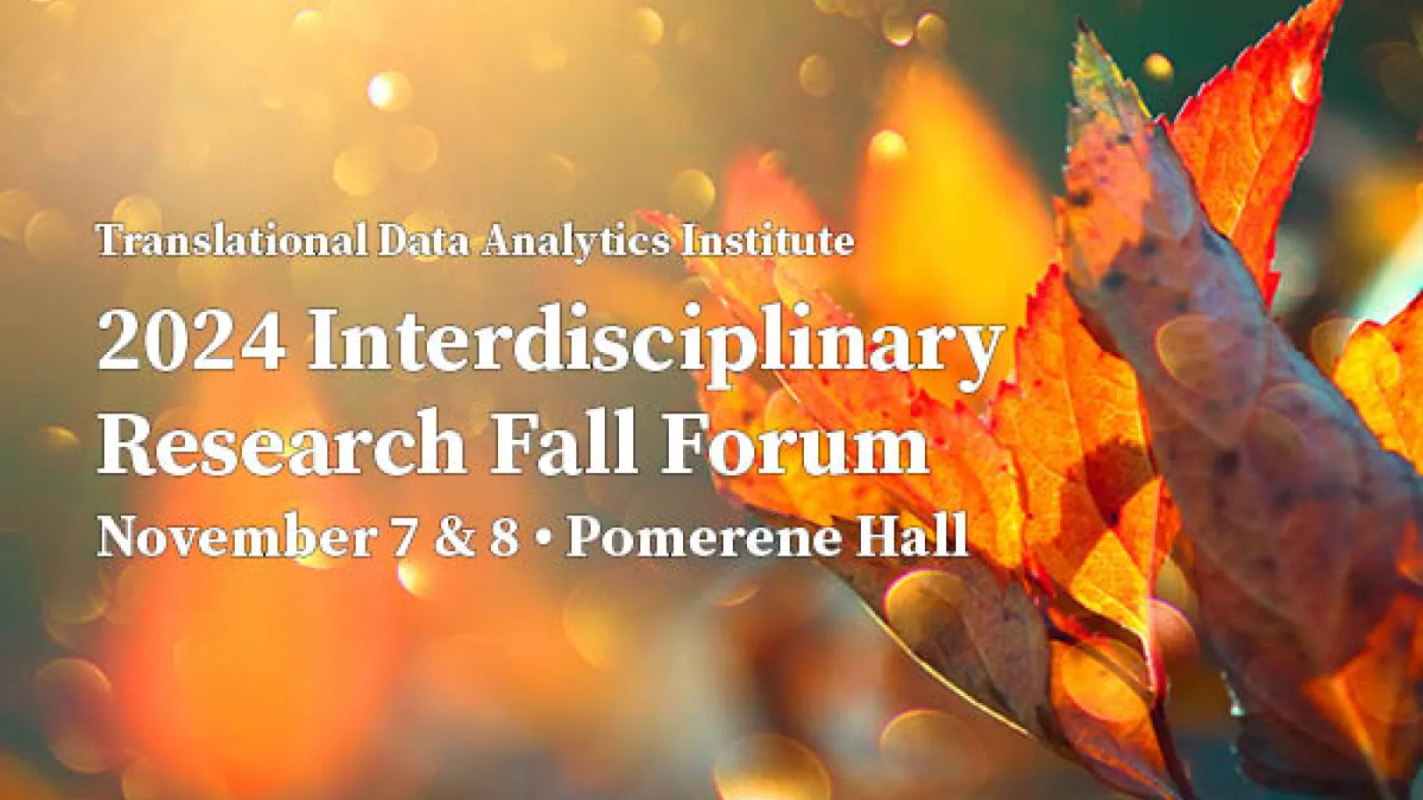 2024 Interdisciplinary Research Fall Forum - Nov. 7 & 8