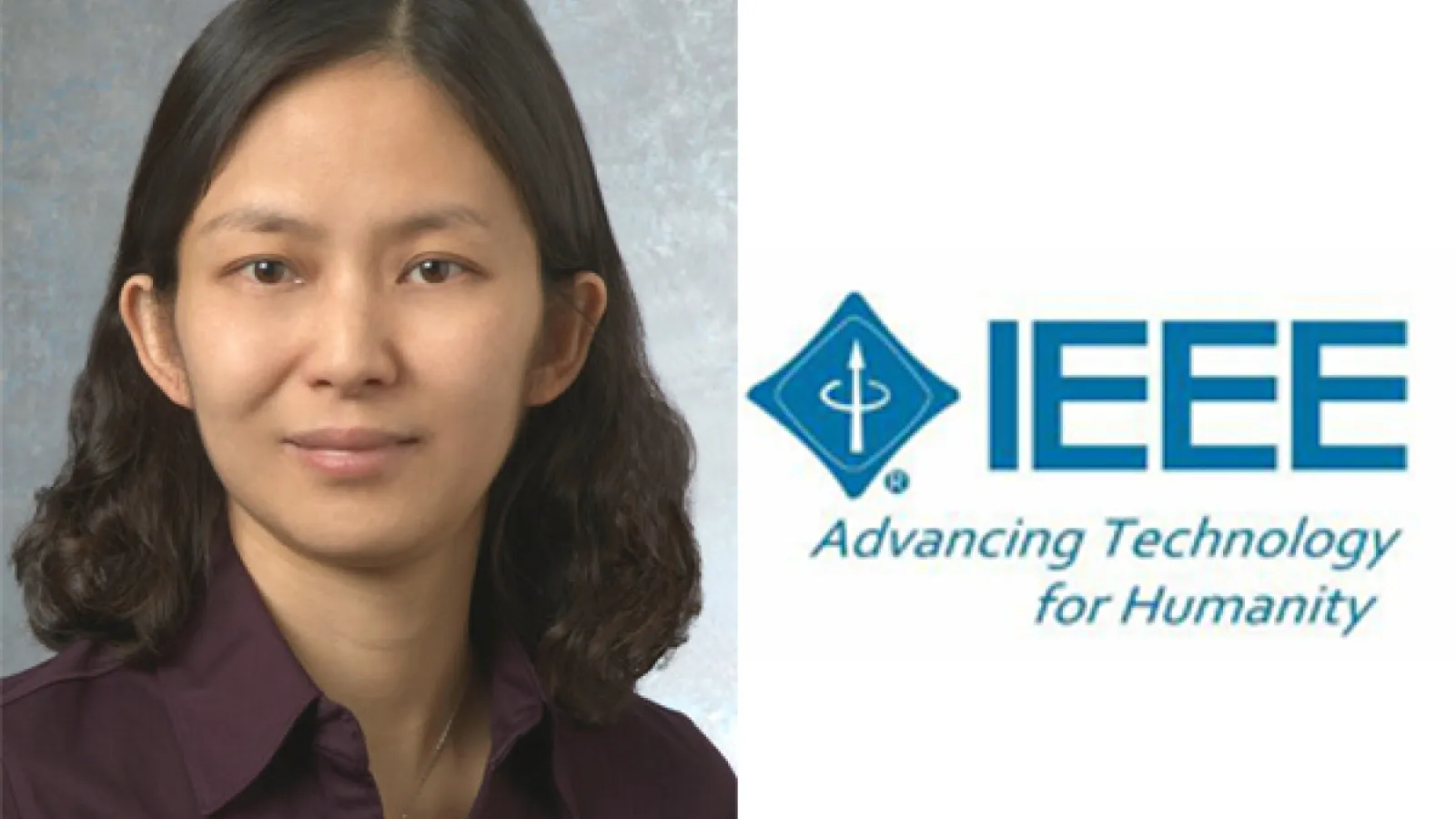 Xinmiao Zhang headshot with IEEE lettering