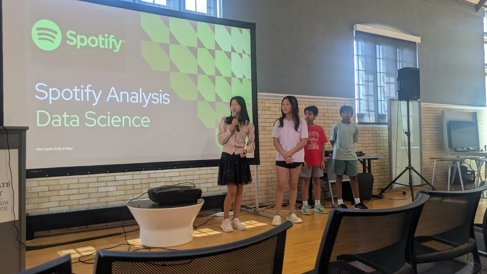 students presenting