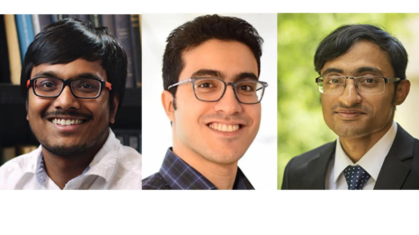 Headshots of Subhadeep Paul, Mahdi Khalili and Debdipta Goswami