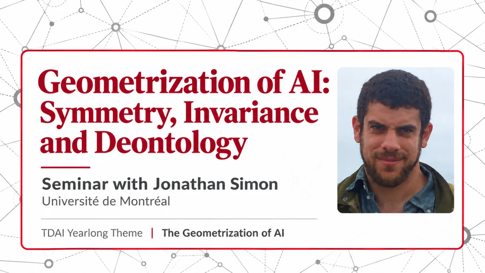 Geometrization of AI Seminar Poster