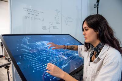 accad Image - person working with large touch screen