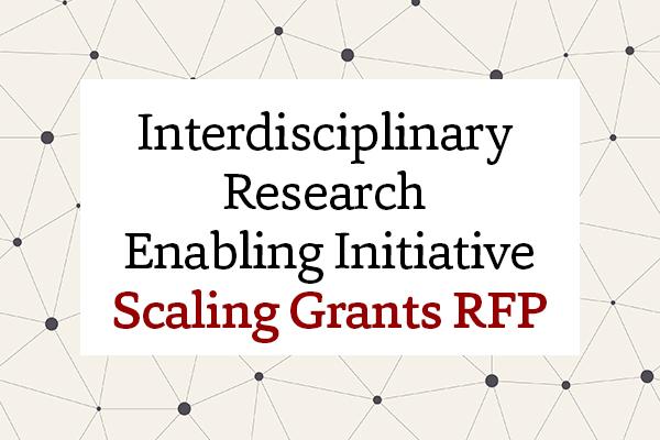 Graphic that reads Interdisciplinary Research Enabling Initiative Scaling Grants RFP