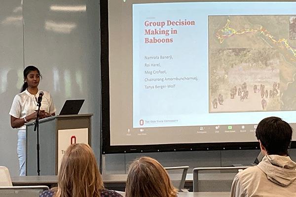 Namrata Banerji presents research on Group Decision Making in Baboons