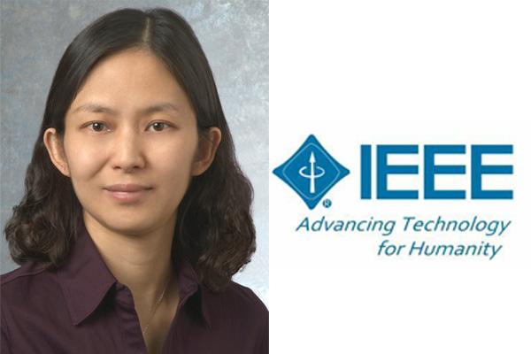 Xinmiao Zhang headshot with IEEE lettering
