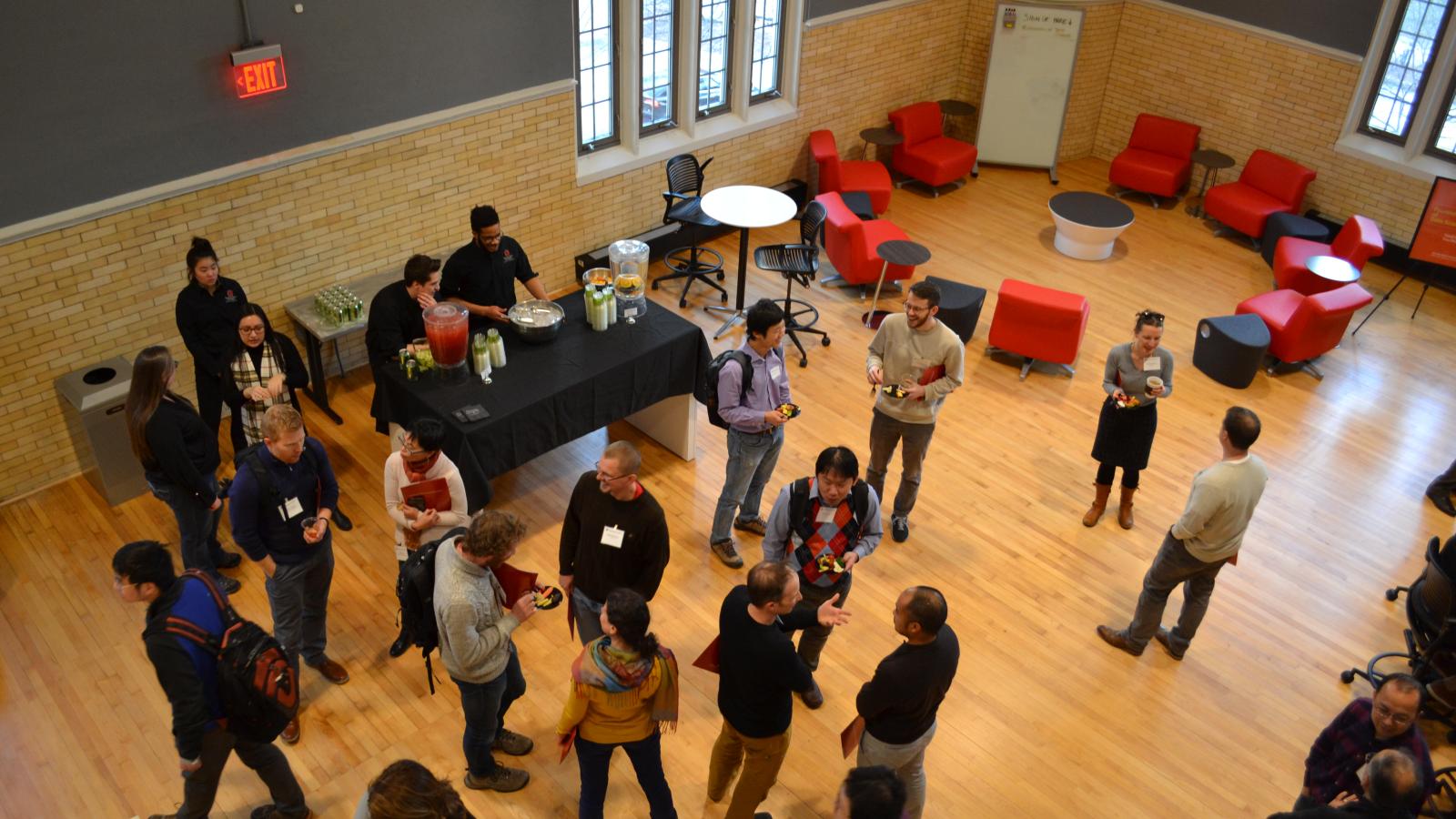 people gathering for a conference 