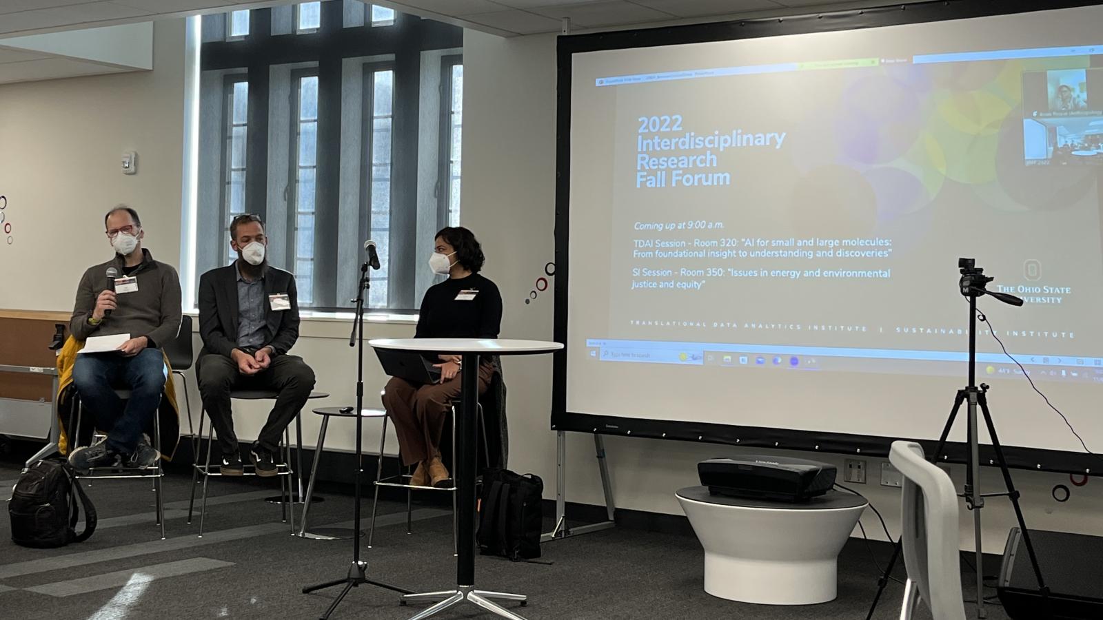 a faculty panel discusses "Energy and Environmental Justice and Equity"
