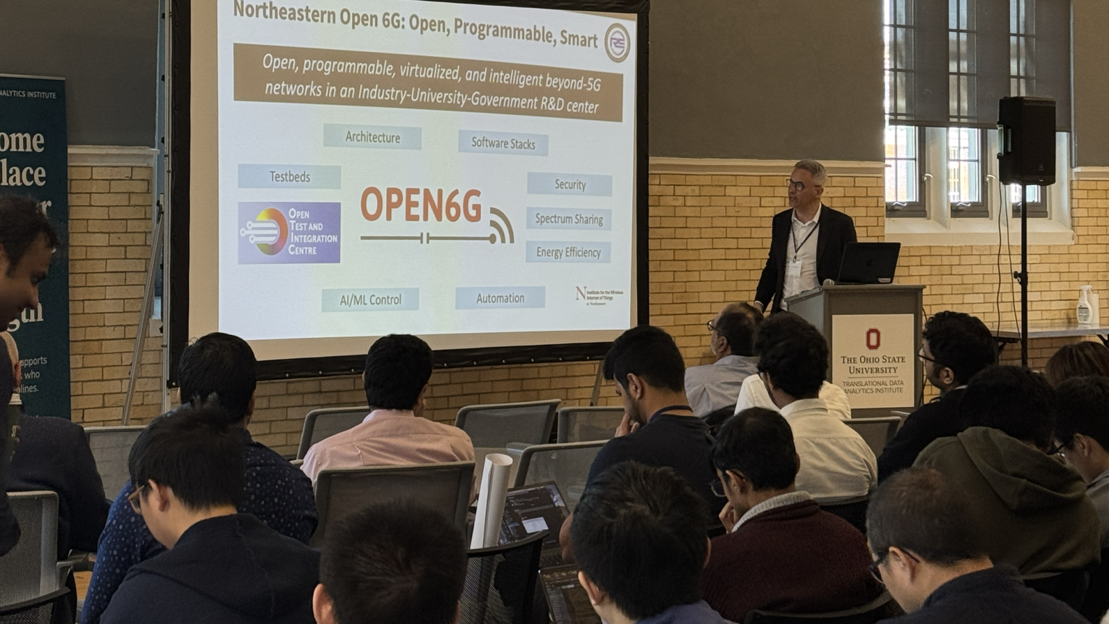 presentation on Open RAN project in conference room