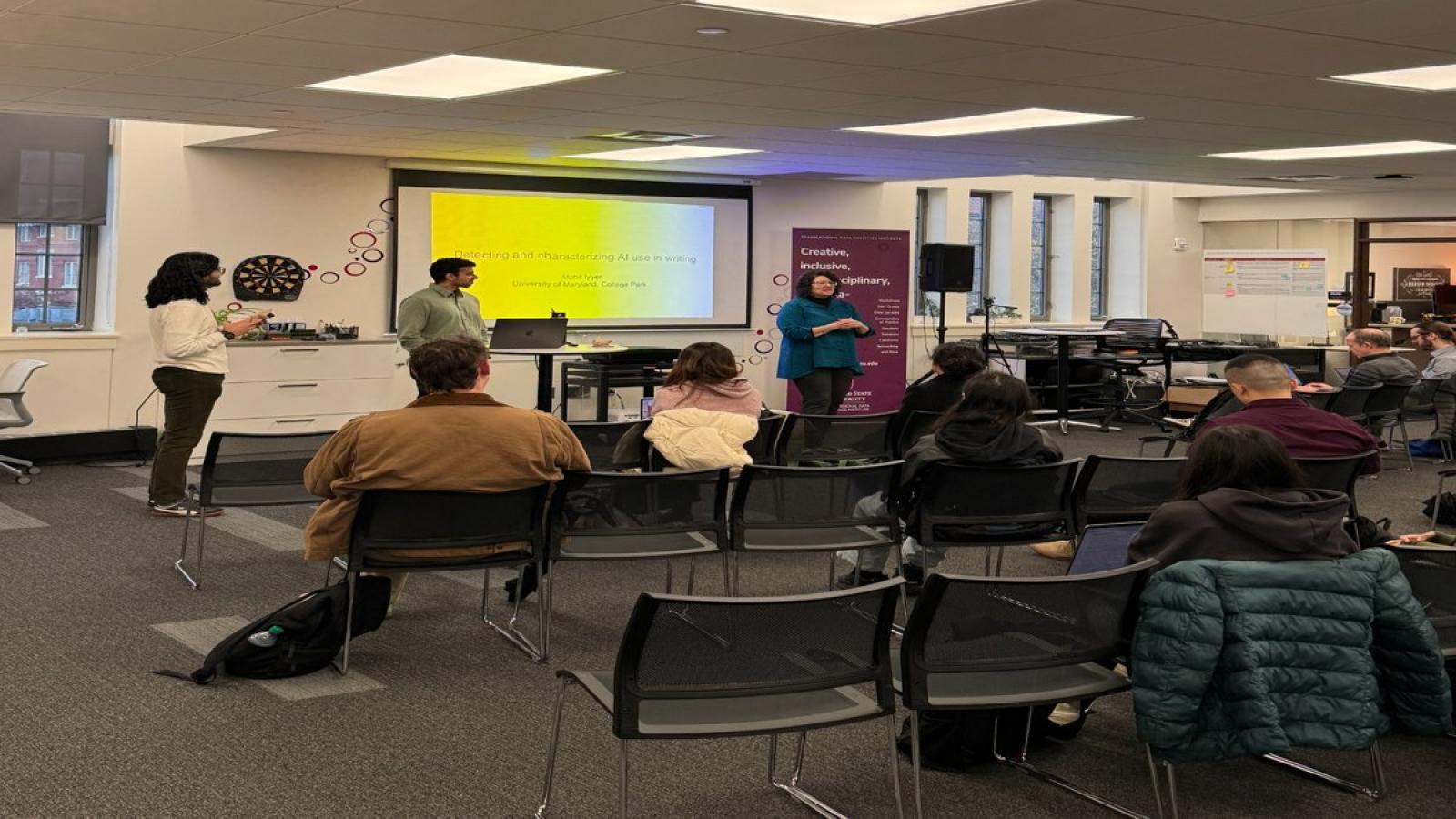 Dr. mohit iyyer during his talk on LLM's