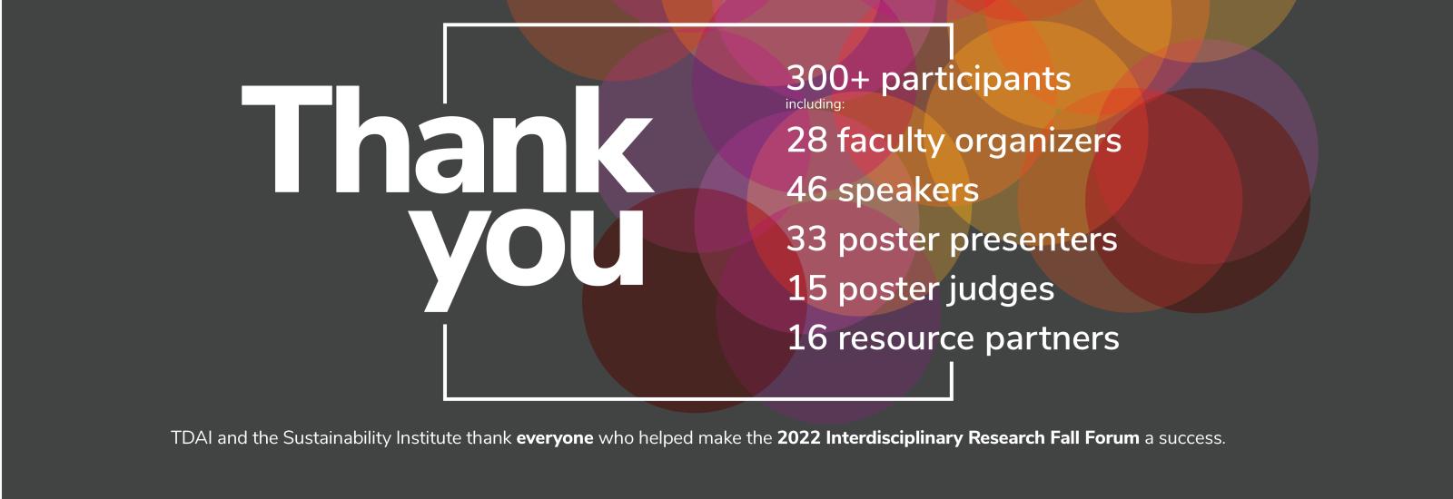 Thank you graphic for 2022 fall forum that lists participants